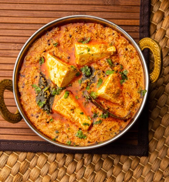 Paneer khus khus curry or cottage cheese posto masala made using poppy seeds, Indian recipe